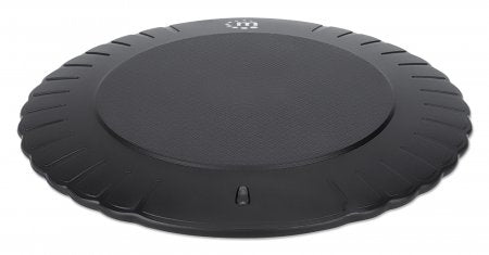 Manhattan Smartphone Wireless Charging Pad, 5W charging, QI certified, Black, Micro-USB to USB-A cable included, Micro-USB input into pad, USB-A wall charger/input required (not included), Cable 0.5m, Three Year Warranty