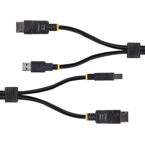 StarTech.com 10ft (3m) DisplayPort and USB 5Gbps KVM Cable, 4K 60Hz, Universally Compatible DP 1.2/USB 3.0 Combo Cable for KVM Switches