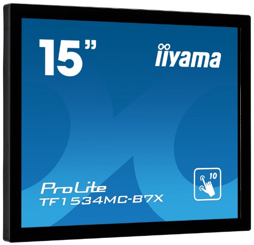 iiyama TF1534MC-B7X computer monitor 38.1 cm (15") 1024 x 768 pixels XGA LED Touchscreen Multi-user Black