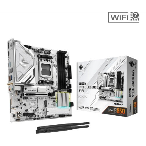 Asrock B850M Steel Legend WiFi AMD B850 Socket AM5 micro ATX