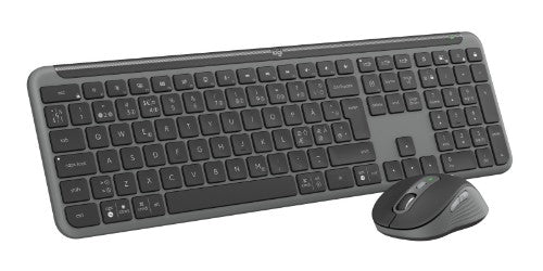Logitech MK950 keyboard Mouse included Office RF Wireless + Bluetooth QWERTY Nordic Graphite