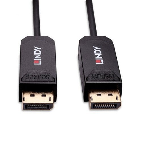 Lindy 15m Fibre Optic Hybrid DP 2.0 UHBR10 Cable