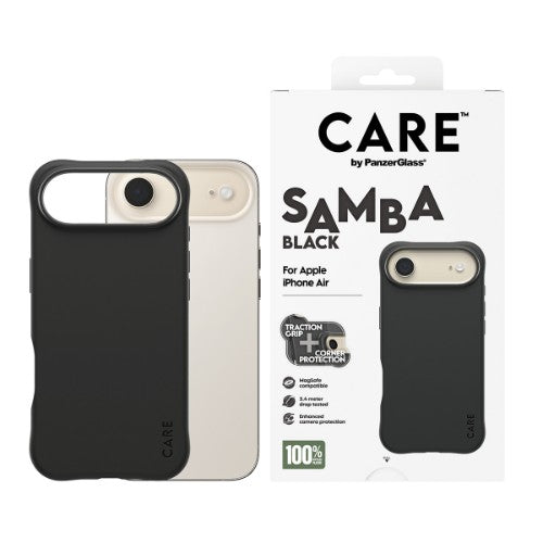 PanzerGlass CARE by ® Fashionable Case Samba Black w. MagSafe iPhone Air