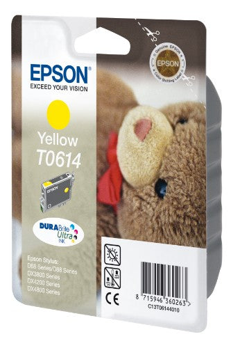 Epson C13T06144010/T0614 Ink cartridge yellow, 250 pages/5% 8ml for Epson Stylus D 68