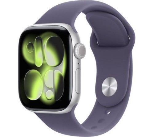 Apple Watch Series 11 GPS 42mm Silver Aluminium Case with Purple Fog Sport Band - M/L