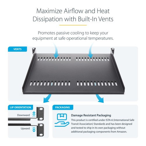 StarTech.com CABSHELF116V2PK rack accessory Rack shelf