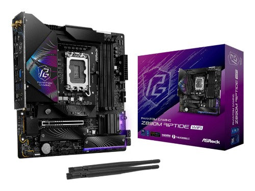 Asrock Phantom Gaming Z890M Riptide WiFi Intel Z890 LGA 1851 (Socket V1) micro ATX