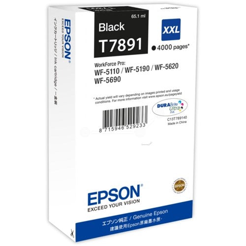 Epson C13T789140/T7891XXL Ink cartridge black extra High-Capacity XXL, 4K pages 65.1ml for Epson WF 5110
