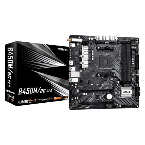 Asrock B450M/ac R2.0 AMD B450 Socket AM4 micro ATX