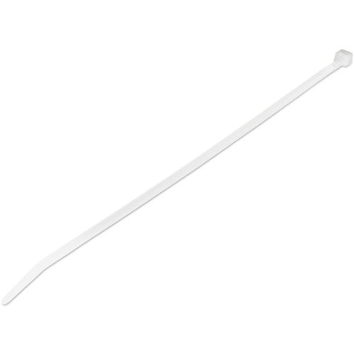 StarTech.com 10"(25cm) Cable Ties - 1/8"(4mm) wide, 2-5/8"(68mm) Bundle Diameter, 50lb(22kg) Tensile Strength, Nylon Self Locking Zip Ties w/Curved Tip, 94V-2/UL Listed, 1000 Pack - White
