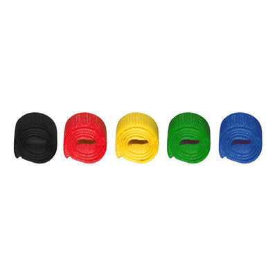 MediaRange Hook and loop cable ties, 16 x 215mm, assorted colors, Pack 5