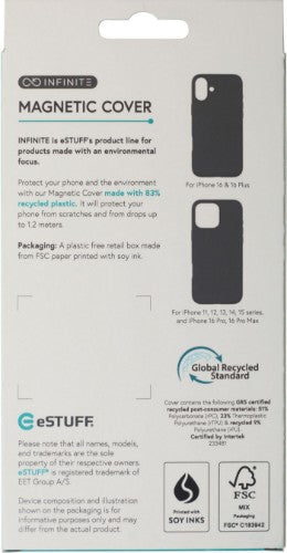 eSTUFF ES67160020 mobile phone case 15.5 cm (6.1") Cover Black