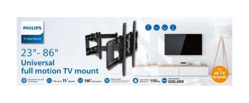 Philips SQM9640/00 TV mount/stand 2.18 m (86") Black