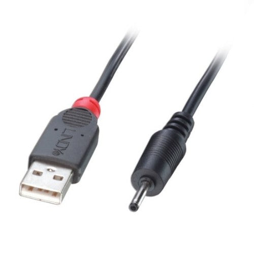 Lindy 1.5m USB to 0.7mm Inner / 2.5mm Outer DC Cable