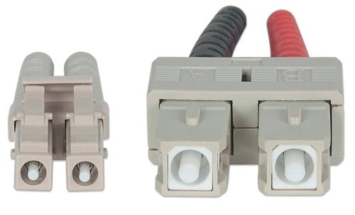 Intellinet Fiber Optic Patch Cable, OM4, LC/SC, 2m, Violet, Duplex, Multimode, 50/125 µm, LSZH, Fibre, Lifetime Warranty