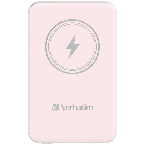 Verbatim Charge 'n' Go Magnetic Wireless Power Bank 5000mAh Pink
