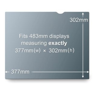 3M Black Privacy Filter for Desktops PF19.0