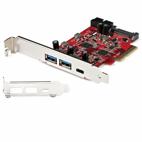 StarTech.com 5-Port USB PCIe Card - 10Gbps USB 3.1 Gen 2 PCIe Card w/ 1x USB-C & 2x USB-A - 1x 2 Port IDC (Internal 5Gbps USB Header Expansion) - USB C PCI Express Controller Card