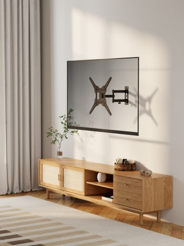 Manhattan Wall Mount for TV & Monitors (Full Motion), For screens 32" to 55", VESA compatability: all between 100x100mm and 400x400mm - check the dimensions of the four mounting holes on back of screen to ensure it fits, Max 30kg, Black, Bracket