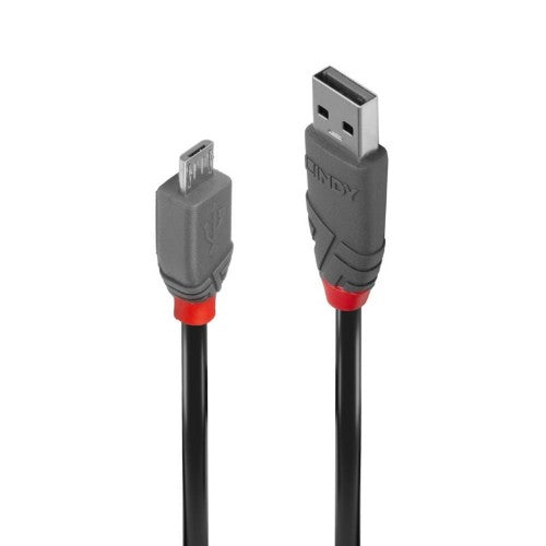 Lindy 0.2m USB 2.0 Type A to Micro-B Cable, Anthra Line