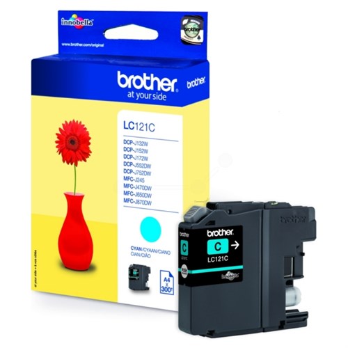 Brother LC-121C Ink cartridge cyan, 300 pages ISO/IEC 24711 3.9ml for Brother DCP-J 132/MFC-J 285