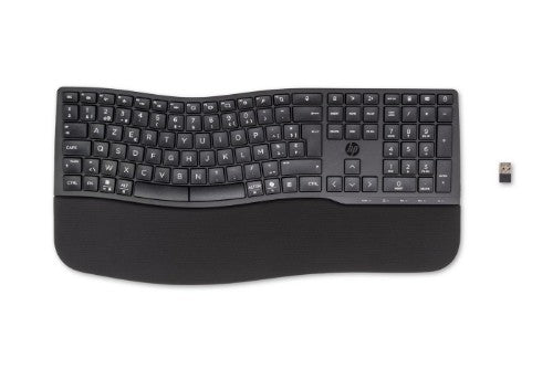 HP 680 Comfort Dual-Mode keyboard Home RF Wireless + Bluetooth AZERTY Belgian Black