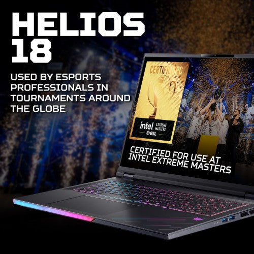 Acer Predator Helios 18 AI (PH18-73) Intel Ultra 9, 192GB, 5TB SSD, RTX5090, 18" WQUXGA, Windows 11 Gaming Notebook