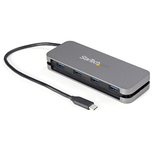 StarTech.com ~4 Port USB C Hub - 4x USB-A - USB 3.0 Type-C Hub - USB 3.2 Gen 1 (5Gbps) - Bus Powered Portable USB-C to USB-A Adapter Laptop Hub - 11.2" (28.5cm) Cable w/ Cable Management