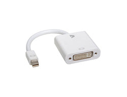 V7 White Video Adapter Mini DisplayPort Male to DVI-D Male