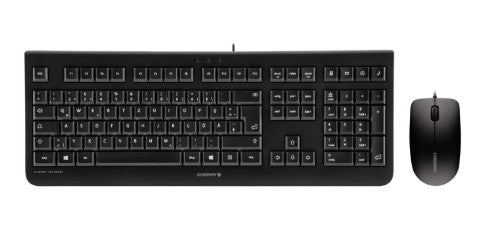 CHERRY DC 2000 keyboard Mouse included Universal USB AZERTY Belgian Black