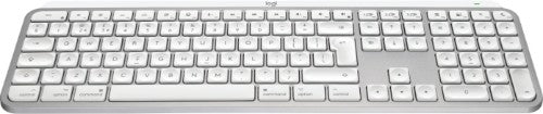 Logitech MX Keys S for Mac keyboard Office RF Wireless + Bluetooth QWERTY UK English Aluminium, White