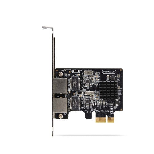StarTech.com 2-Port Gigabit PCIe Network Adapter Card, 10/100/1000Mbps PCI Express NIC, Dual Realtek RTL8111H, Works with Windows and Linux, TAA Compliant