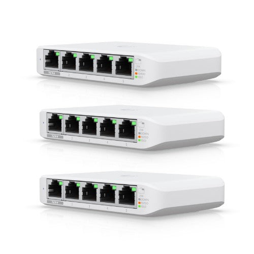 Ubiquiti UniFi Switch Flex Mini (3-pack) Managed Gigabit Ethernet (10/100/1000) Power over Ethernet (PoE) White