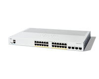 Cisco Catalyst 1300-24P-4G Managed Switch, 24 Port GE, PoE, 4x1GE SFP, Limited Lifetime Protection (C1300-24P-4G)