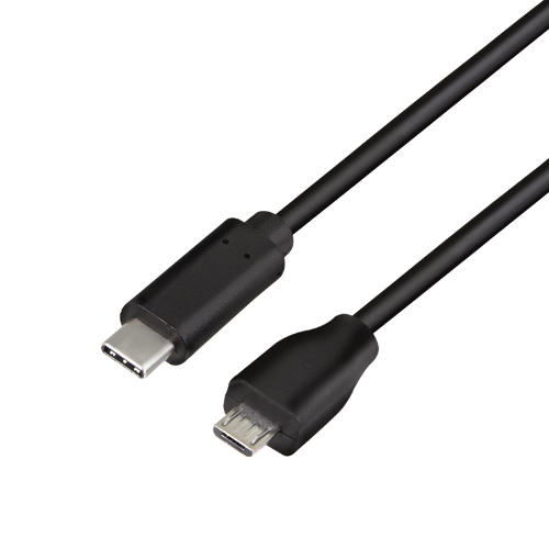 LogiLink CU0197 USB cable USB 2.0 1 m USB C Micro-USB B Black