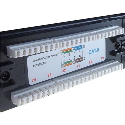 connektgear 24 Port Patch Panel (Cat6) IDC Punch Down 19 inch