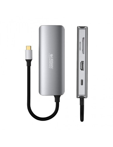 Urban Factory HUBEE 8 IN 1 : HUB USB-C WITH 3 USB-A / 1 HDMI 4K / 1 RJ45 / 2 CARD READERS AND 1 USB-C 100W PD
