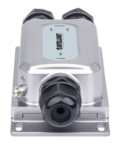 Intellinet 2-Port Outdoor Vandalproof Gigabit PoE++ Extender, Two 30 W Ports, Extends PoE up to 100 m (328 ft.), 60 W Power Budget, IEEE 802.3bt (4PPoE) Compliant, IP67 Waterproof, IK10-rated, Metal Housing