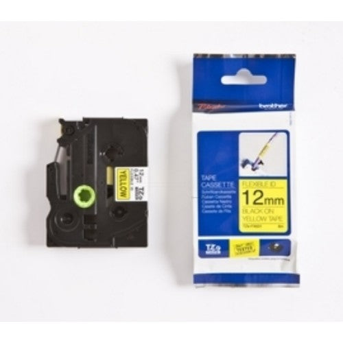 Brother TZE-FX631 DirectLabel black on yellow Laminat 12mm x 8m for Brother P-Touch TZ 3.5-12mm/18mm/6-18mm/6-24mm/6-36mm