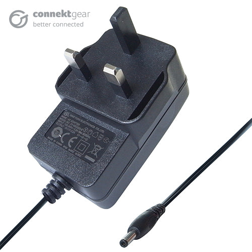 connektgear 4 Port Hub USB 3 - with UK Power Supply - Black