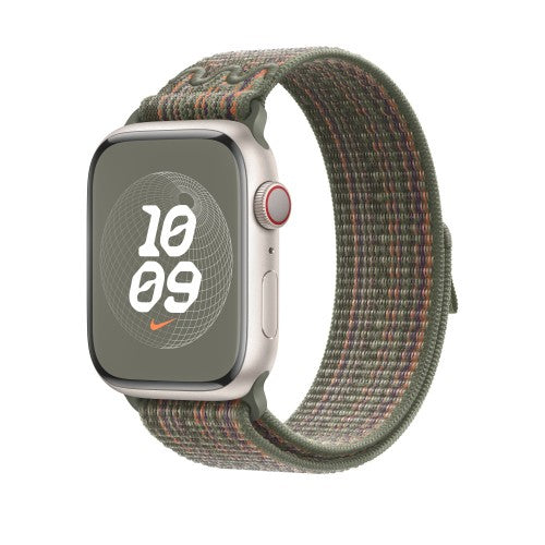 Apple 45mm Sequoia/Orange Nike Sport Loop
