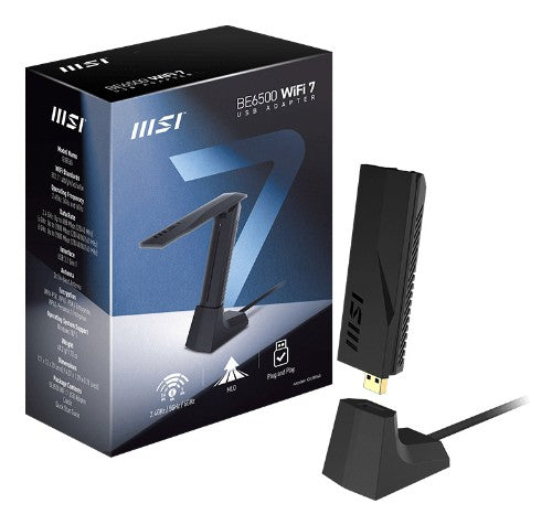 MSI BE6500 WiFi7 USB Stick - Dongle WLAN 2880 Mbit/s