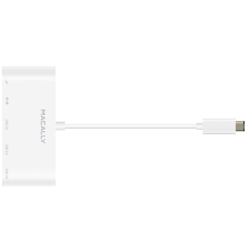 Macally UC3HUB3GBC laptop dock/port replicator USB 3.2 Gen 2 (3.1 Gen 2) Type-C White