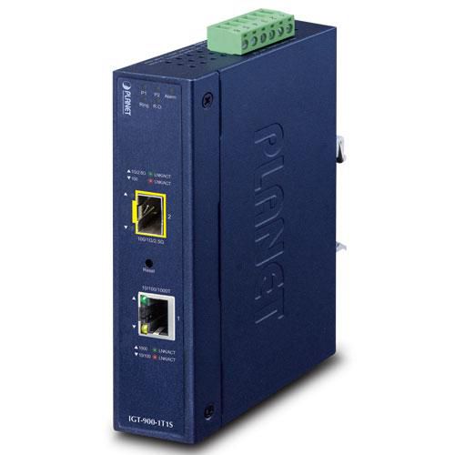 PLANET Industrial 1-Port network media converter Internal Blue