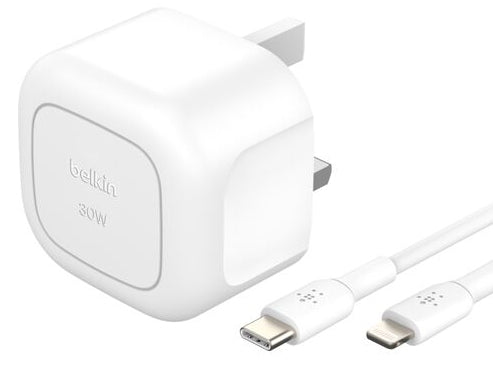 Belkin WCA008MY1MWH-B5 mobile device charger Mobile phone, Tablet White USB Fast charging Indoor