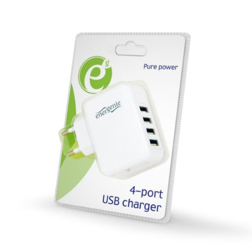 EnerGenie EG-U4AC-02 mobile device charger Universal White AC Indoor