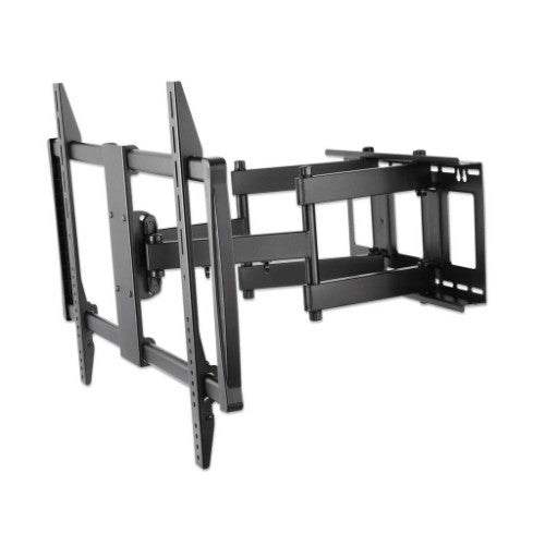 Manhattan Wall Mount for TV & Monitors (Full Motion), For screens 37" to 100", VESA compatability: all between 200x200mm and 900x600mm - check the dimensions of the four mounting holes on back of screen to ensure it fits, Max 80kg, Black, Bracket, Lifetim
