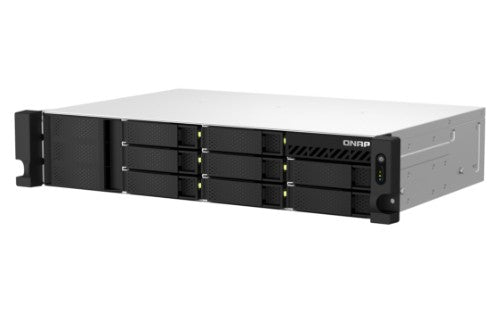 QNAP TS-864EU-RP-8G NAS/storage server Rack (2U) Intel® Celeron® N5095 8 GB DDR4 0 TB QNAP Turbo System Black
