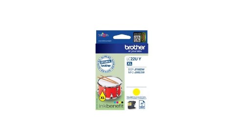 Brother LC-22UY Ink cartridge yellow XL, 1.2K pages ISO/IEC 24711 for Brother DCP-J 785