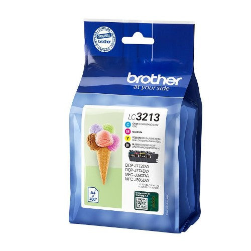 Brother LC-3213VAL Ink cartridge multi pack Bk,C,M,Y Blister, 4x400 pages ISO/IEC 19752 Pack=4 for Brother DCP-J 772